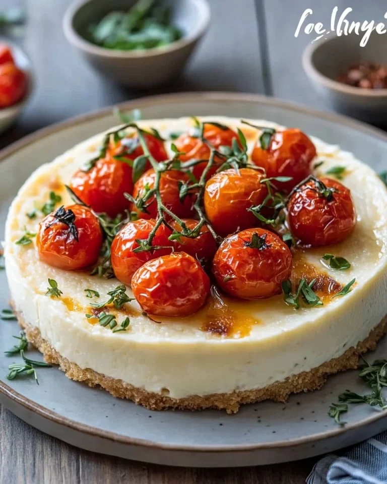 Cheesecake Salata ai Taralli con Stracciatella e Pomodorini Confit