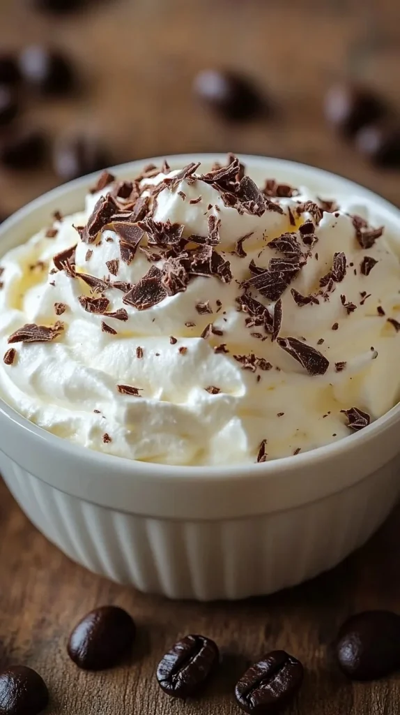 Crema al Mascarpone e Caffè servita in una ciotola, dessert italiano delizioso