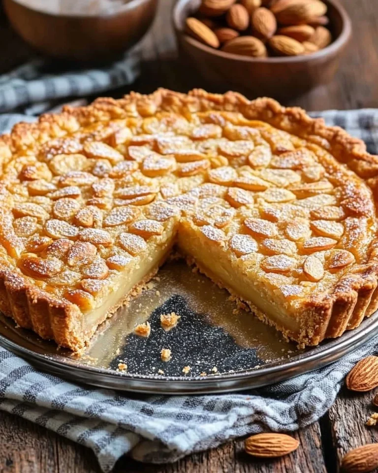 Crostata di mandorle, un dolce italiano delizioso e tradizionale.