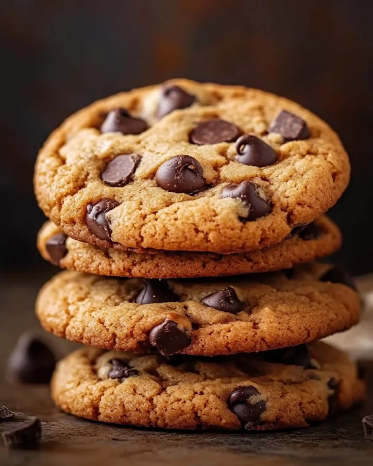 Deliziosi cookies americani appena sfornati con gocce di cioccolato