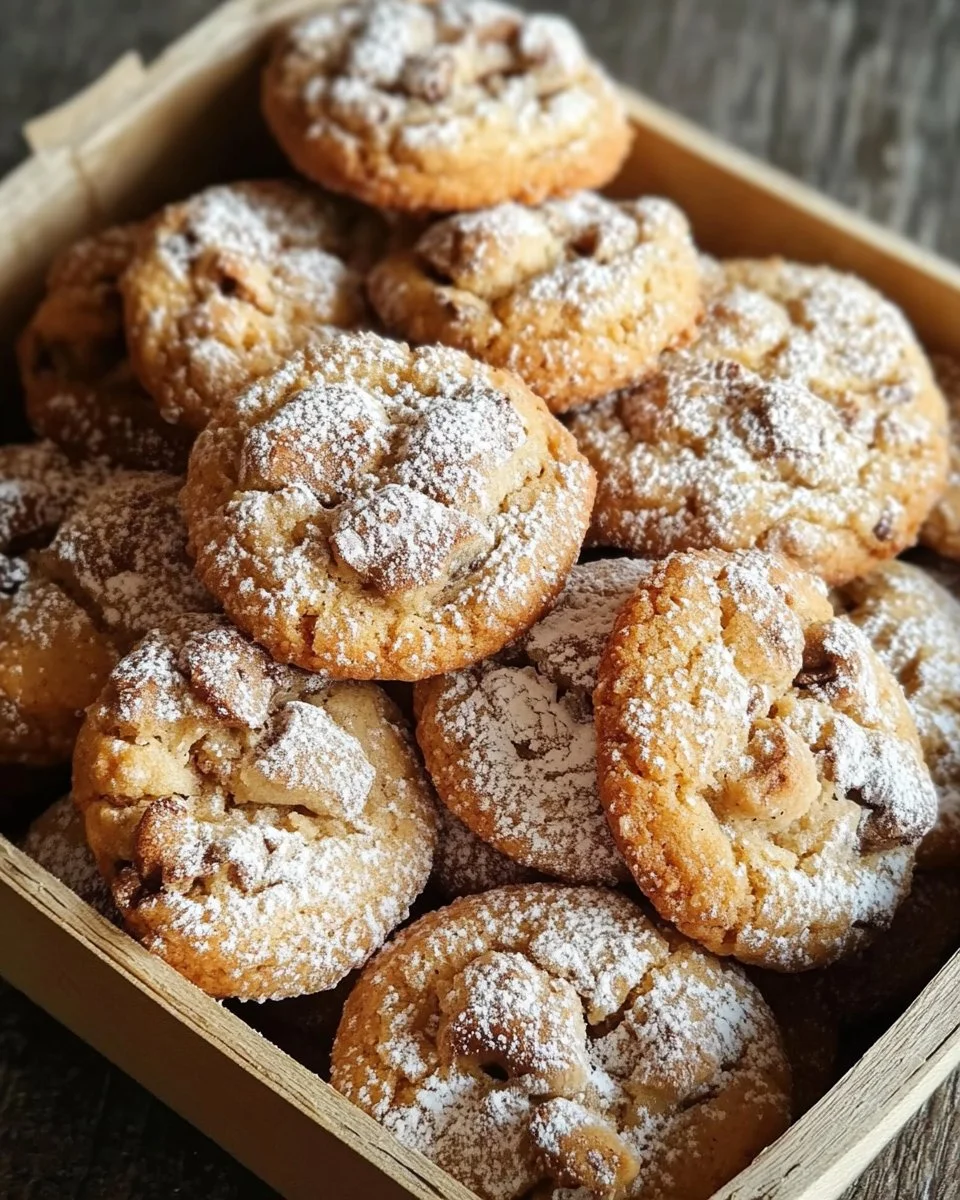 Dolcetti morbidi alle noci appena sfornati su un piatto