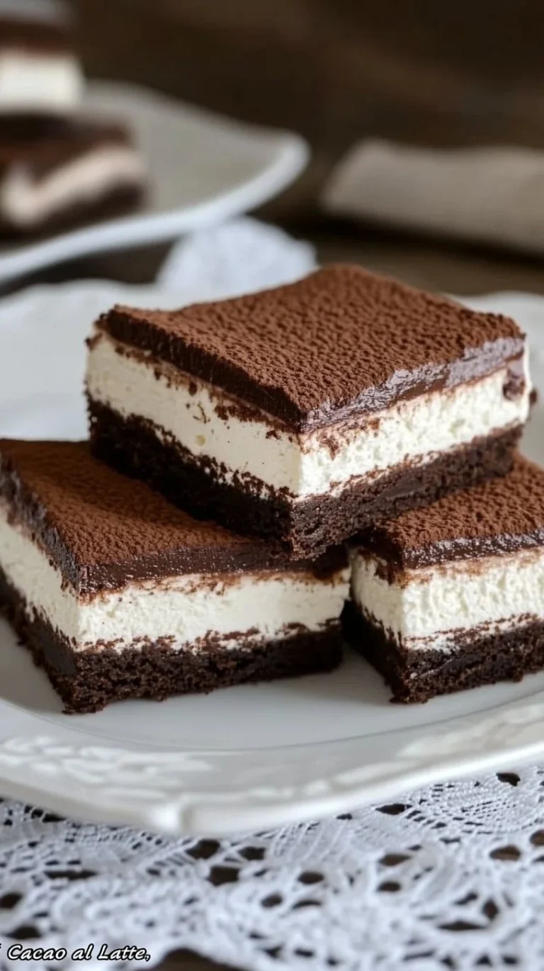 Fette di cacao al latte, dolce delizioso e cremoso