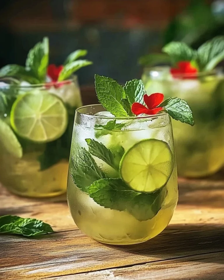 Un fresco Mojito Cubano servito con menta e lime.