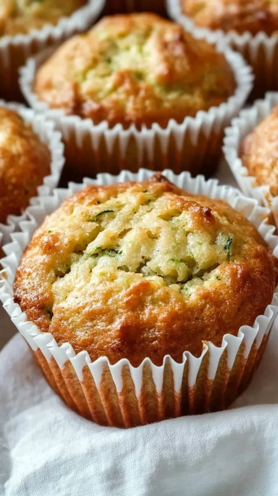 Muffin alle Zucchine appena sfornati, leggeri e saporiti per un dolce sano.