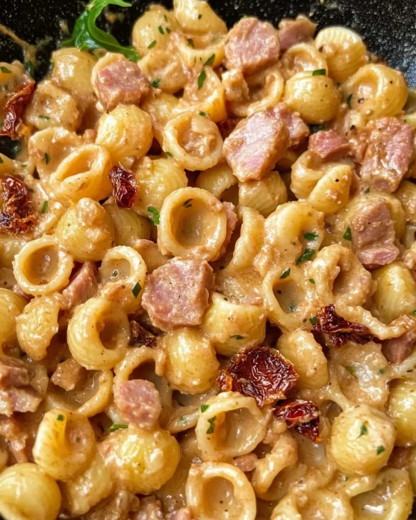 Orecchiette con Mortadella e Gorgonzola, piatto tipico italiano
