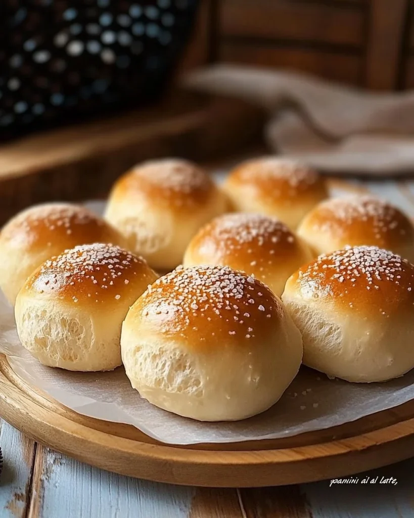Deliziosi Panini al Latte morbidi e gustosi, ideali per ogni evento.
