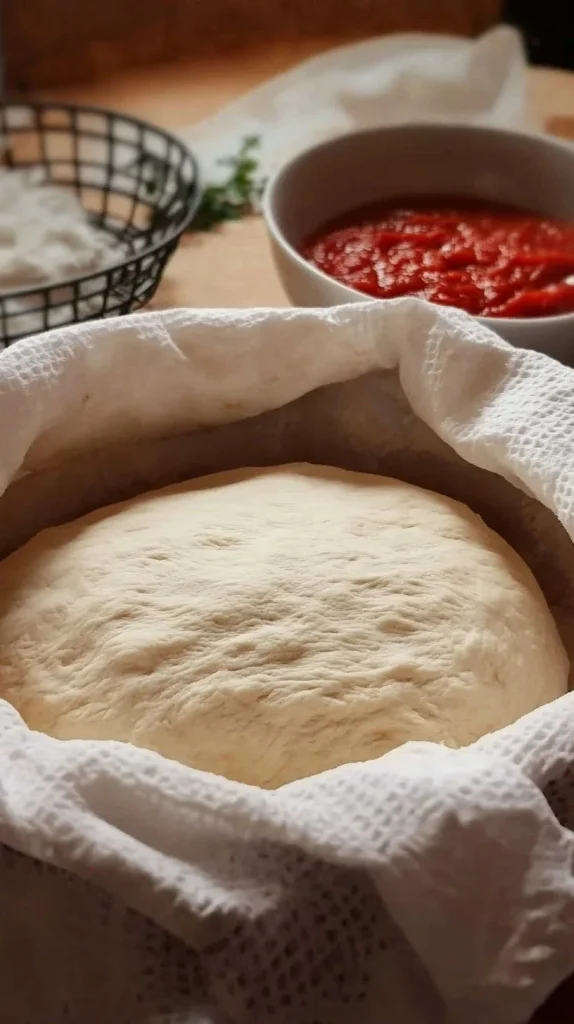 Deliziosa pizza con ingredienti freschi e crosta dorata.