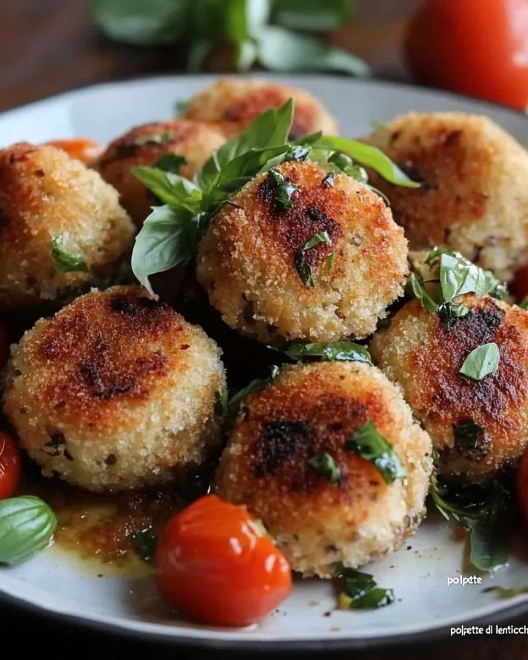 Deliziose polpette di lenticchie servite con salsa
