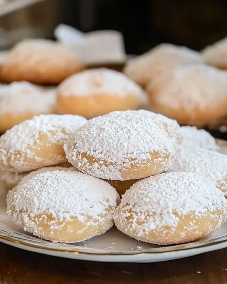 Ricciarelli di Siena, dolci tipici alle mandorle in un piatto decorativo