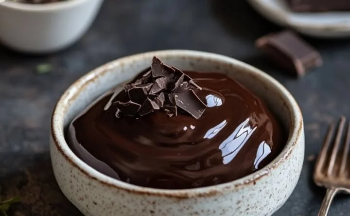 Salsa al cioccolato per decorare torte e dolci con facilità e gusto.