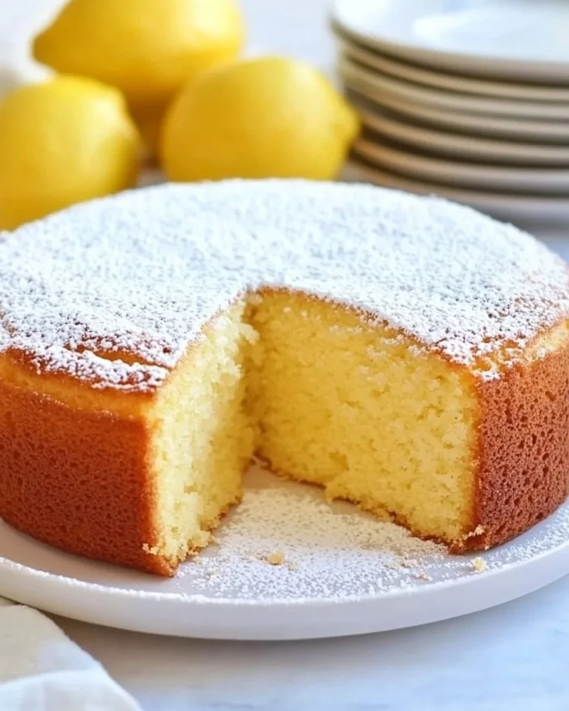 Torta al Limone Soffice con fette appetitose pronte per essere gustate