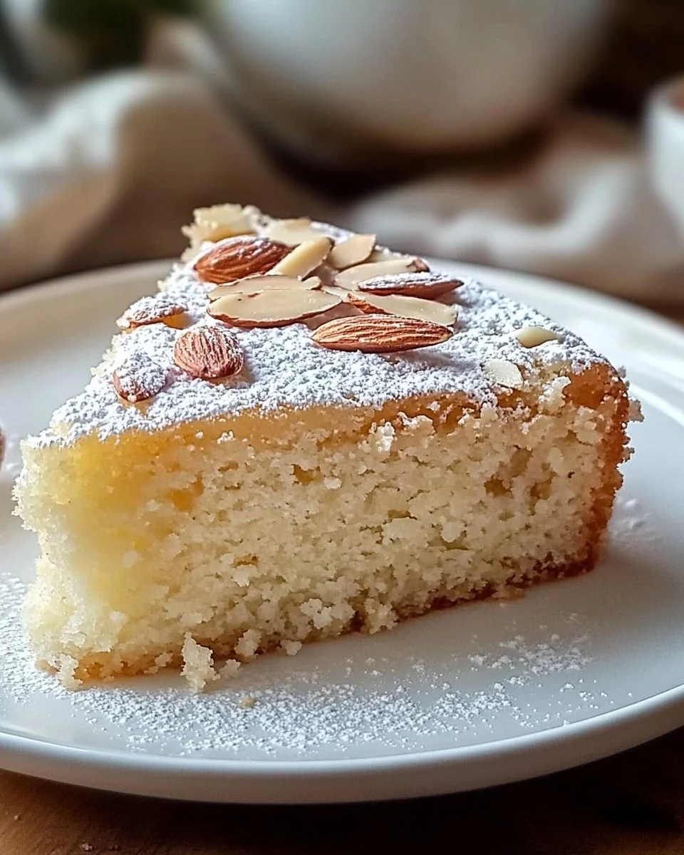 Fetta di Torta di Cocco e Yogurt Greco senza Farina
