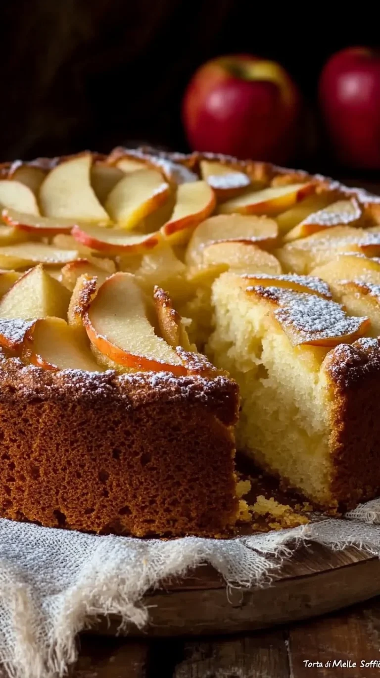 Torta di mele soffice della nonna, dolce tradizionale italiano