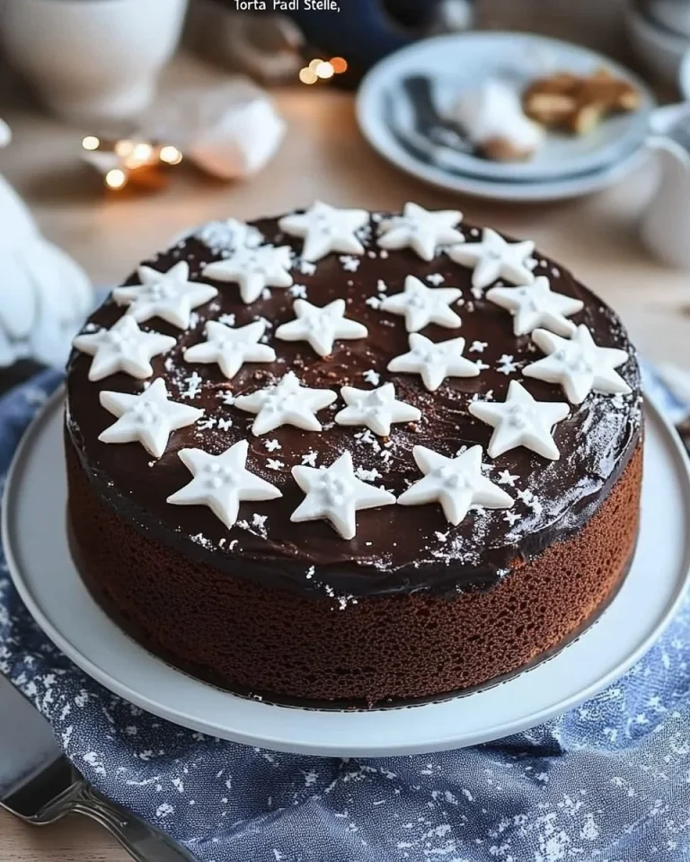 Torta Pan di Stelle ricoperta di cioccolato e biscotti Pan di Stelle