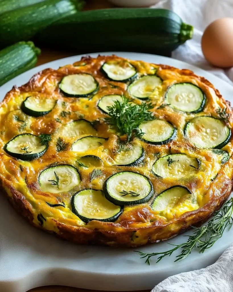 Torta Rustica di Zucchine fresca e appetitosa pronta per essere servita.