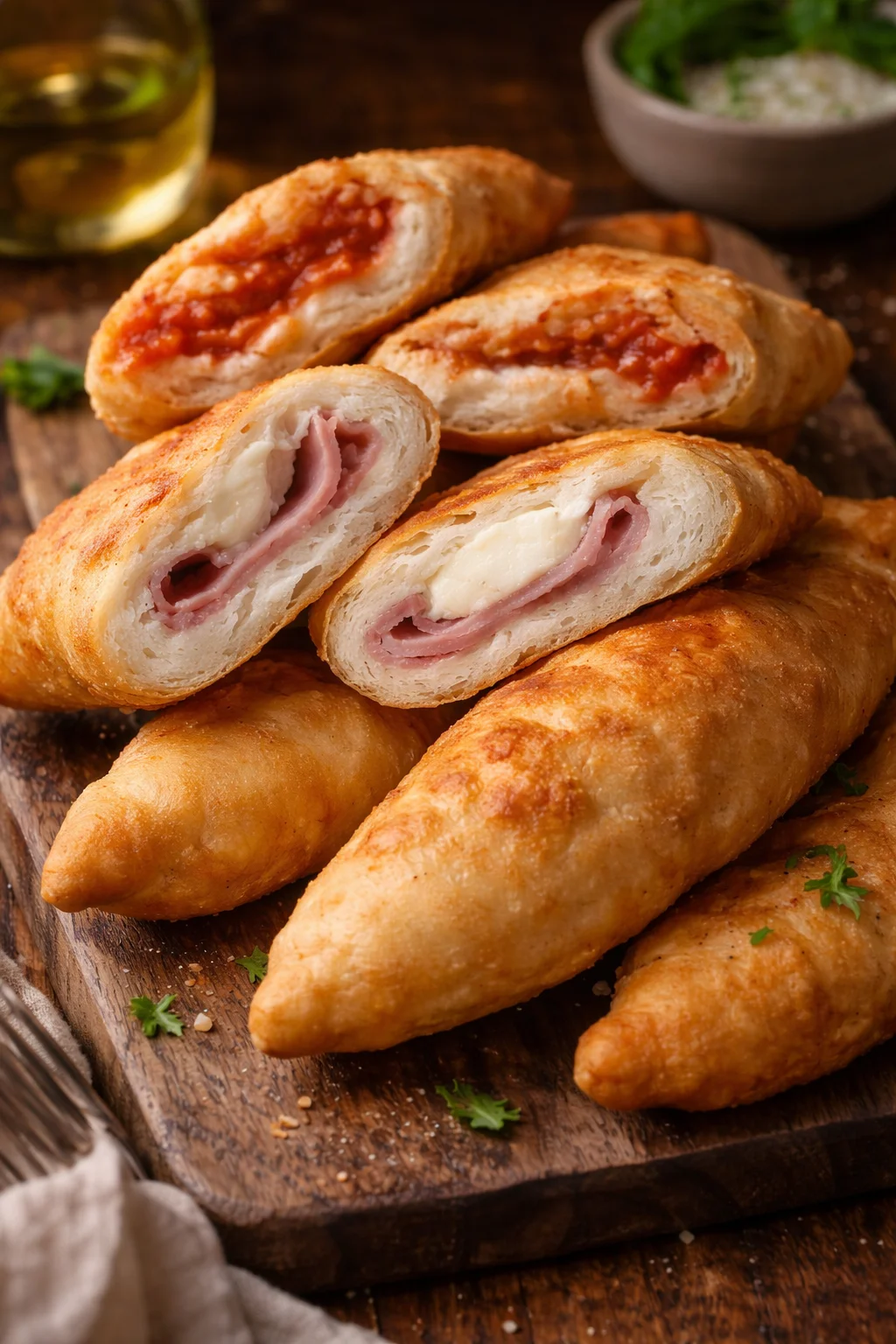 Calzoni fritti fatti in casa secondo la ricetta tradizionale della nonna