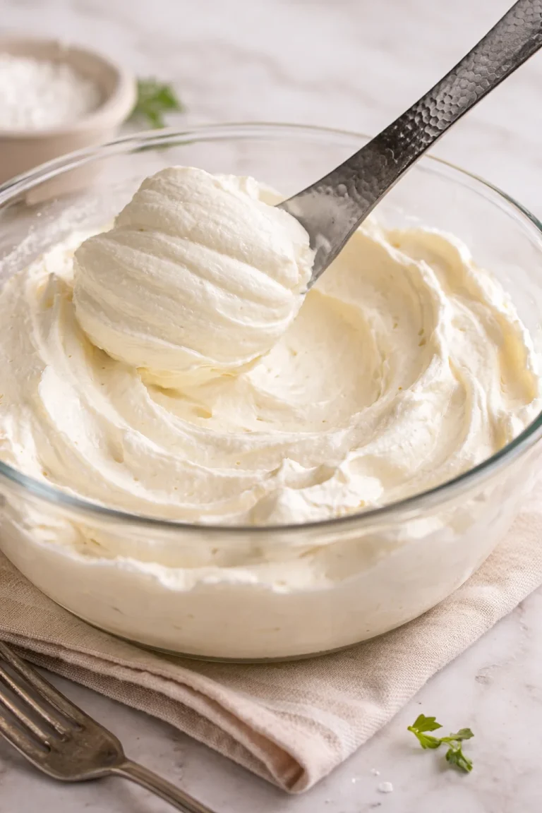 Panna montata fatta in casa pronta per decorare dolci