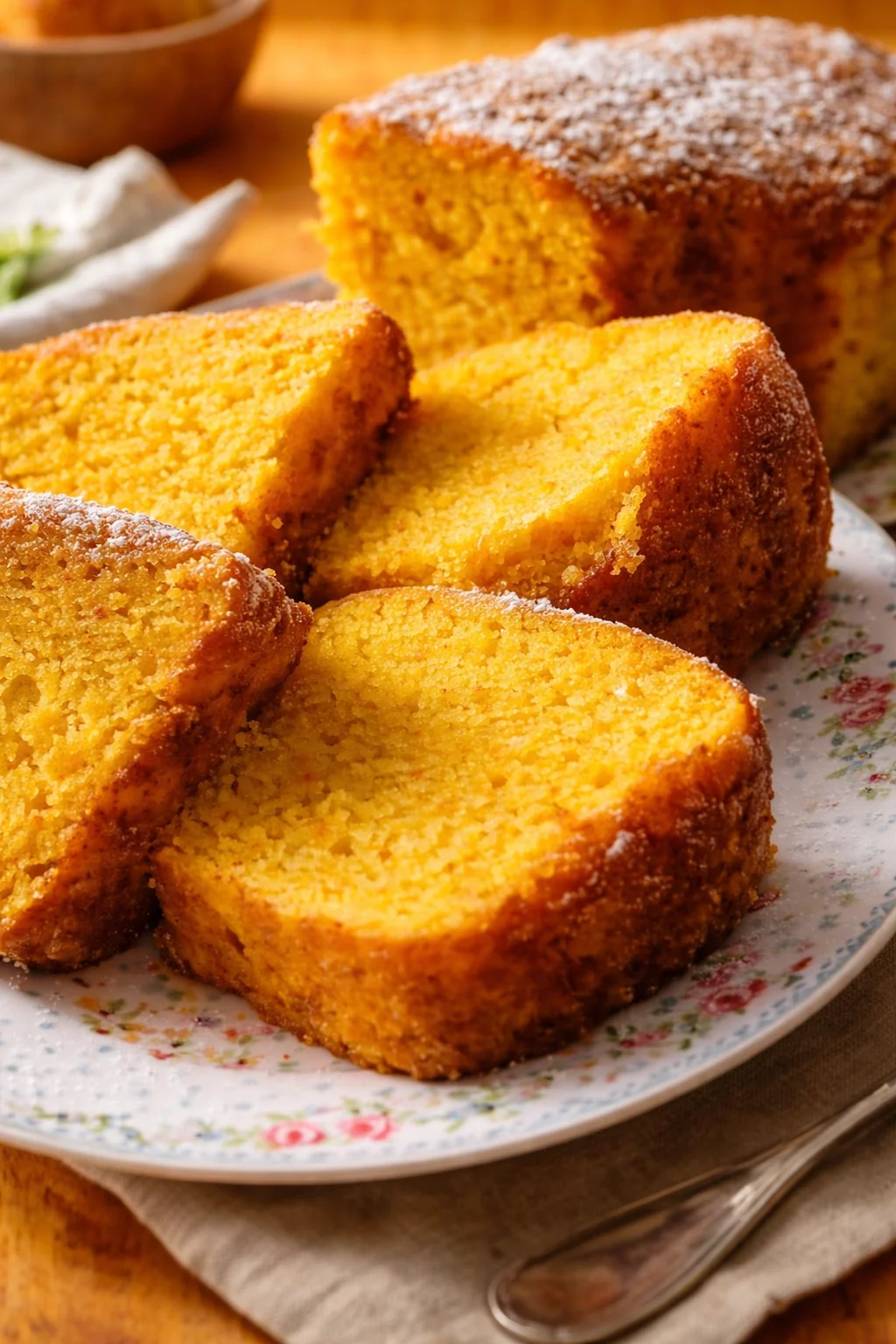 Fetta di Torta Camilla alle Carote con decorazioni di carote e noci.