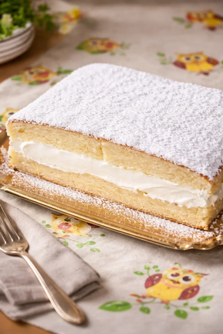 Torta Kinder Paradiso decorata con cioccolato e panna, un dolce goloso
